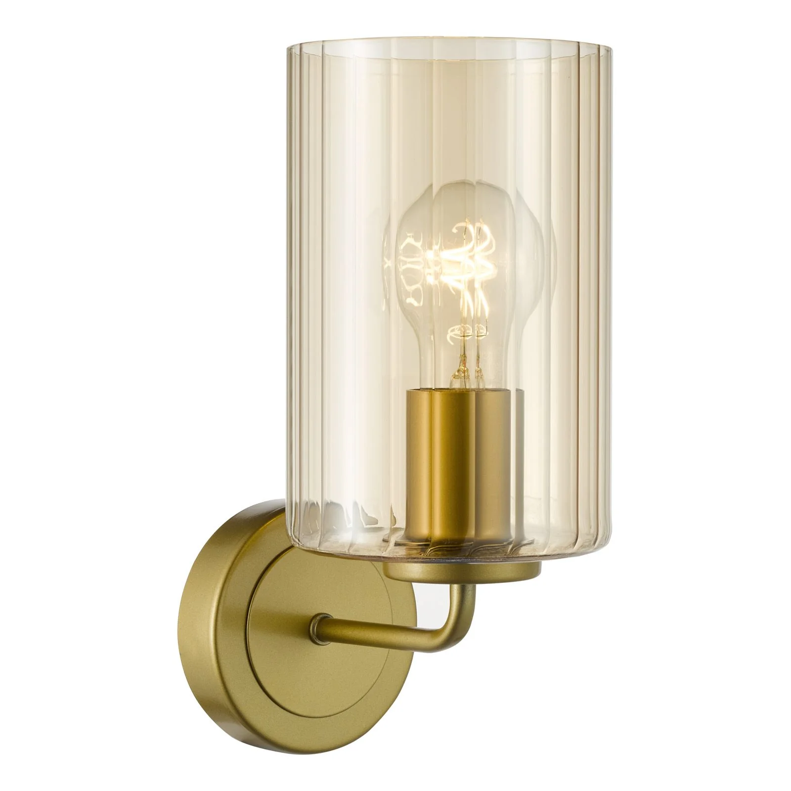 Daylin Wall Light-  Satin Black/ Satin Gold w Ribbed Glass Finishes - Image 5