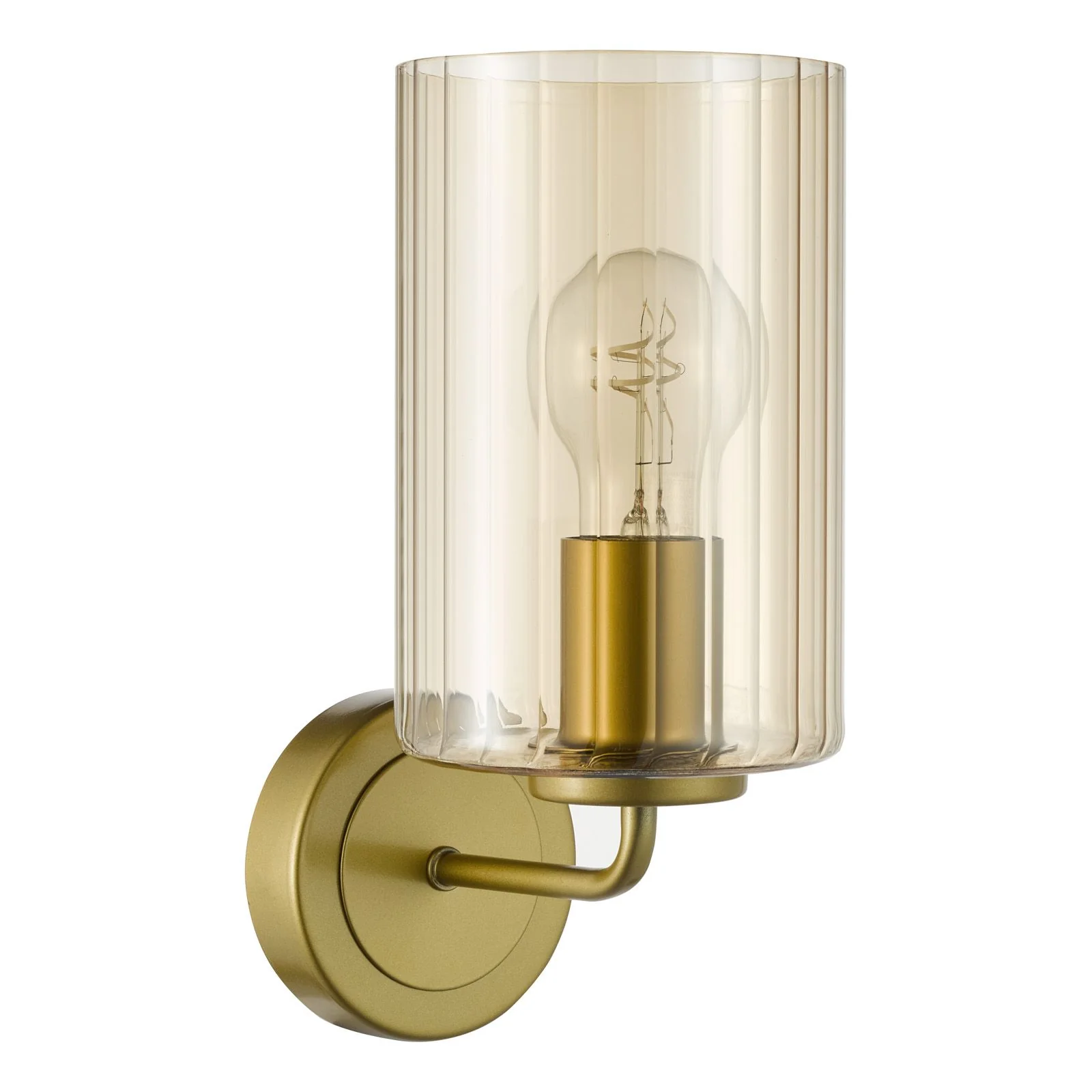 Daylin Wall Light-  Satin Black/ Satin Gold w Ribbed Glass Finishes - Image 6