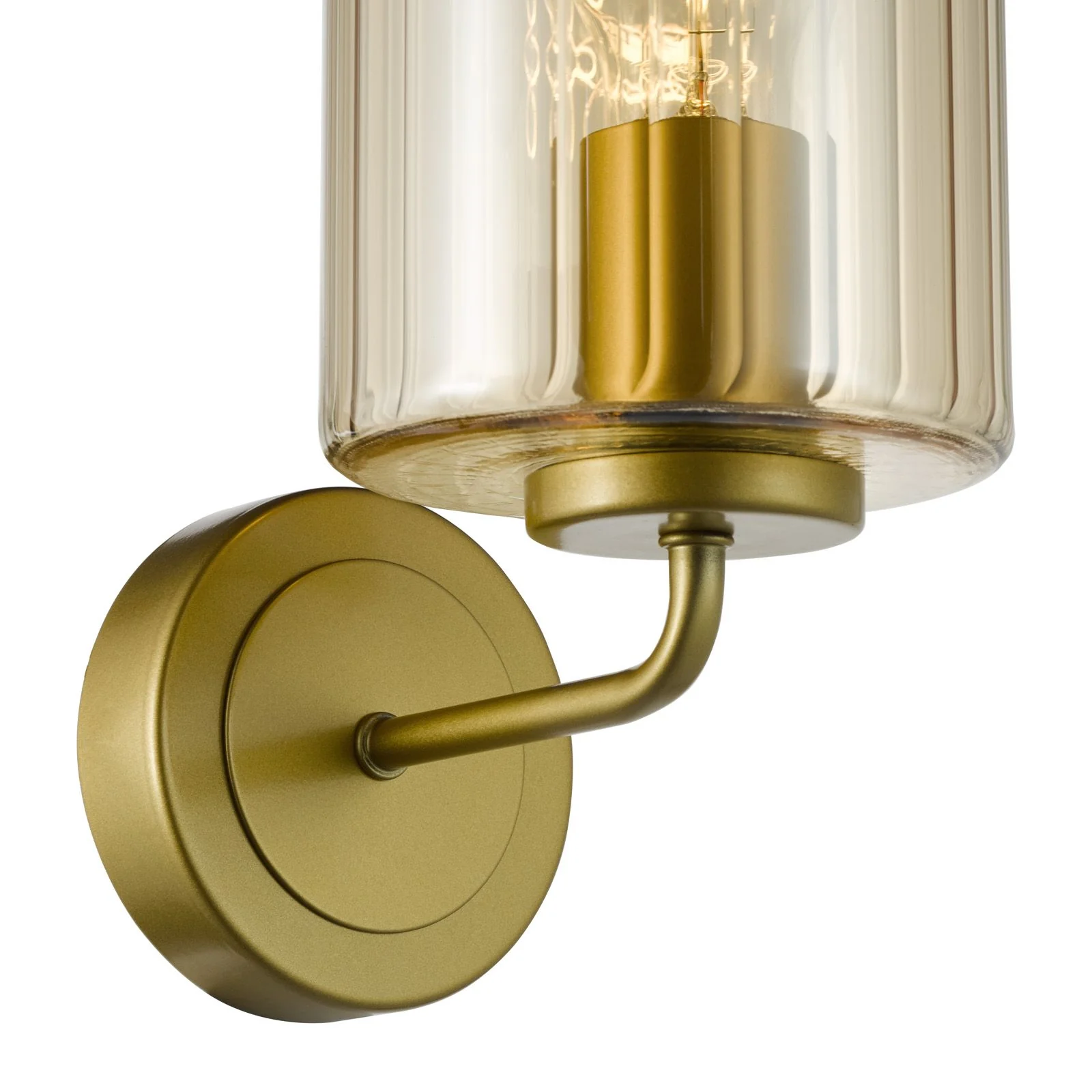 Daylin Wall Light-  Satin Black/ Satin Gold w Ribbed Glass Finishes - Image 7