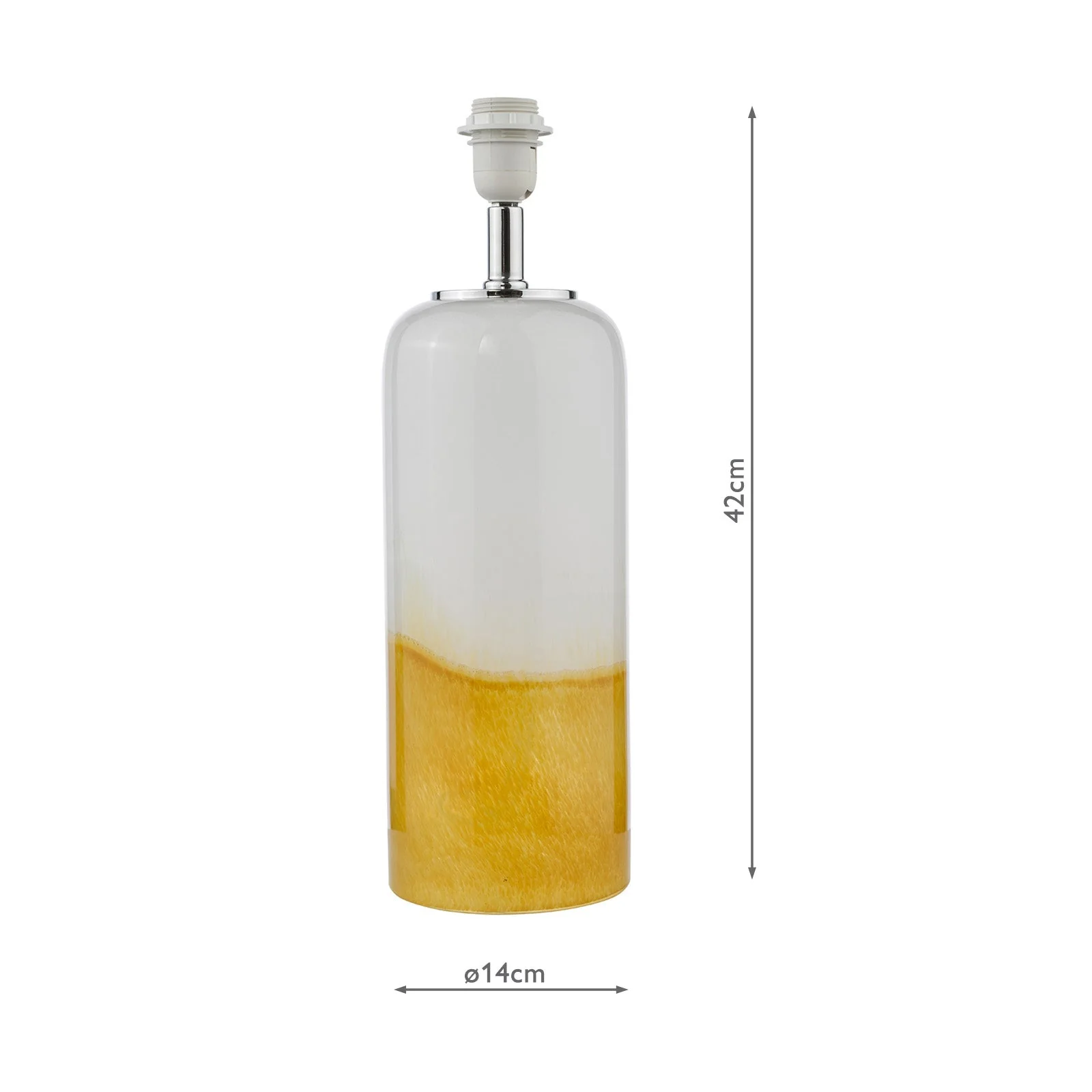 Deandra Table Lamp Yellow and White Art Glass Base Only - Image 2