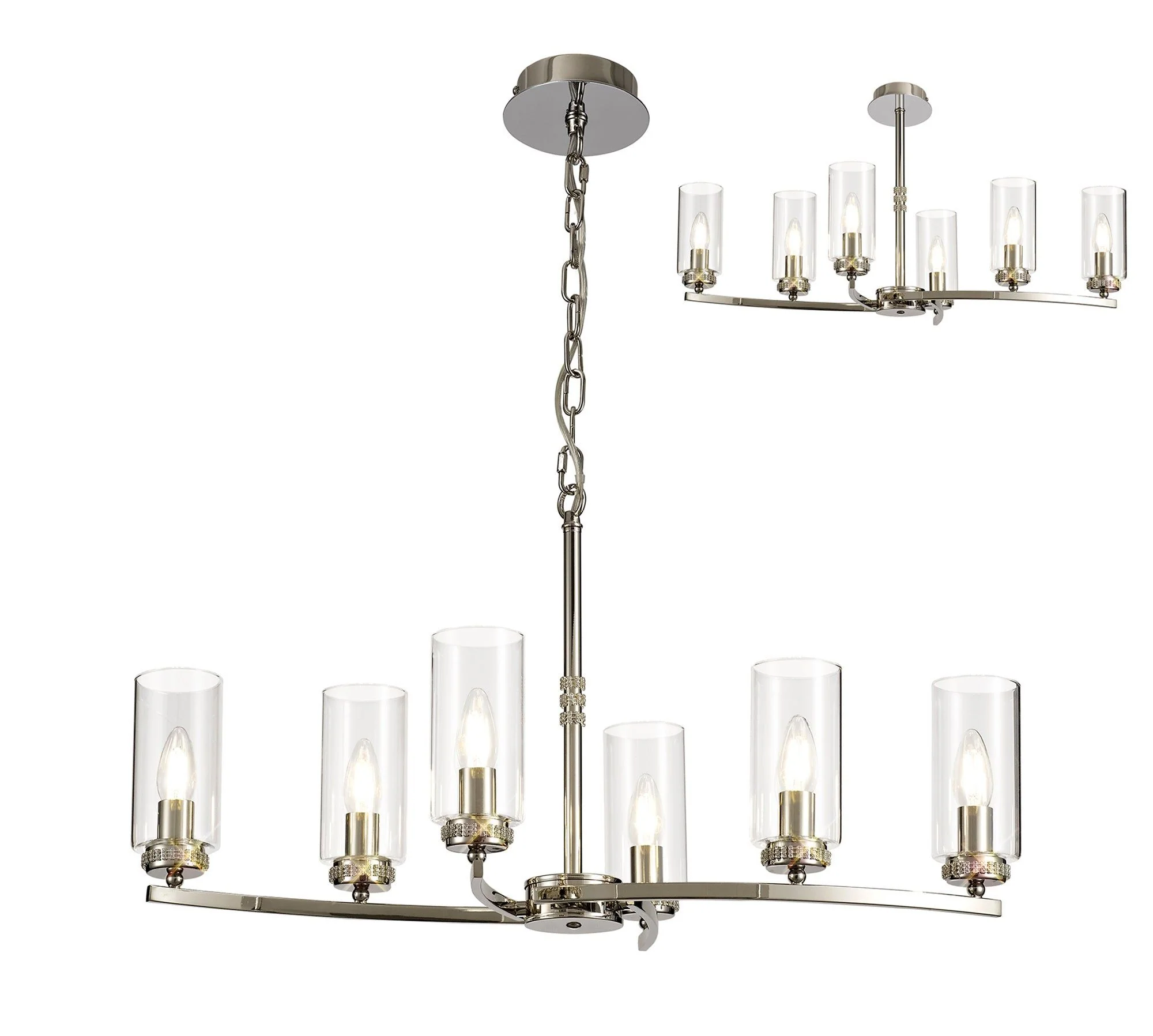 Deck Centre/Semi Flush Light, 3/5/6/7Lt - Antique Brass/Polished Nickel/Polished Gold Finish - Image 23