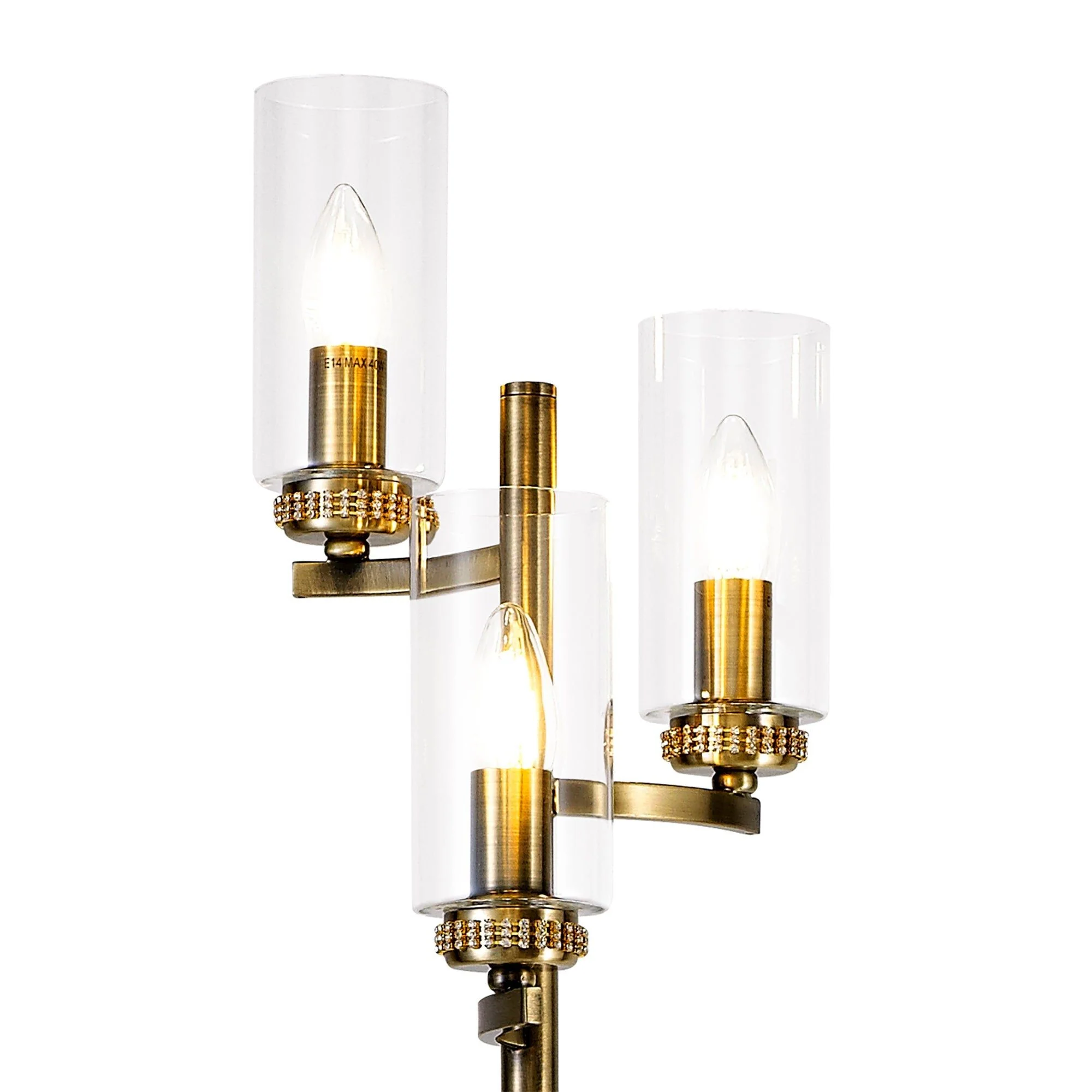 Deck Floor Lamp, 3 x E14, Antique Brass, Polished Gold, Polished Nickel - Image 8