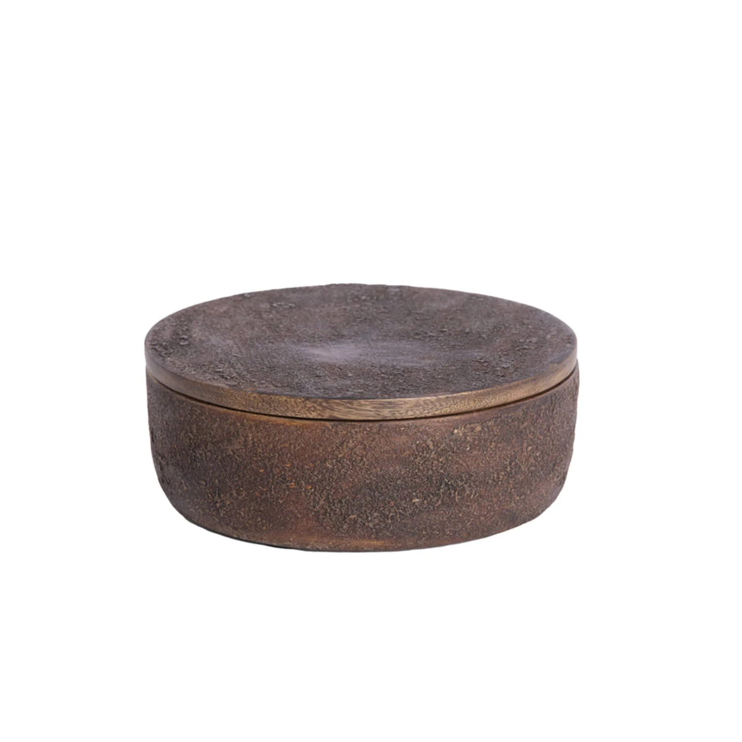 Meteti Deco Box- Wood Textured Dark Brown