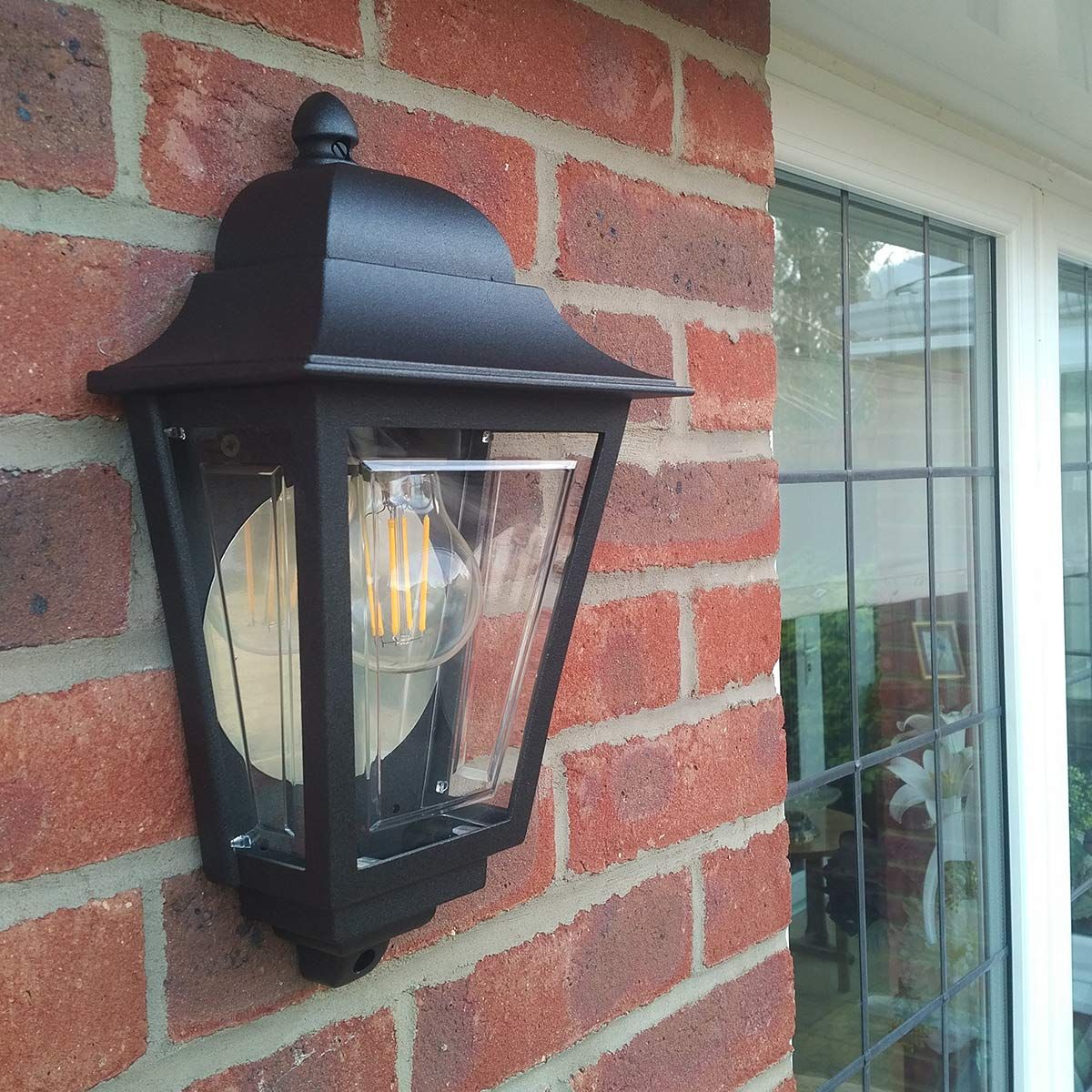 Deco Lane 1lt Half Wall Lantern - Various Finish E27 IP44 - Image 10