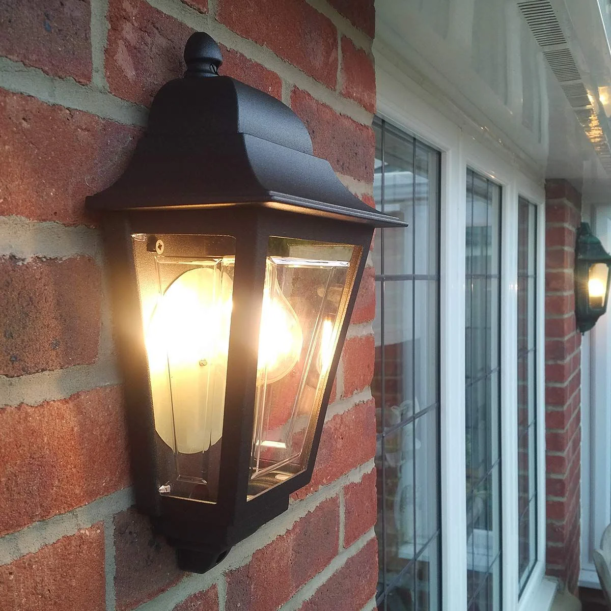 Deco Lane 1lt Half Wall Lantern - Various Finish E27 IP44 - Image 11