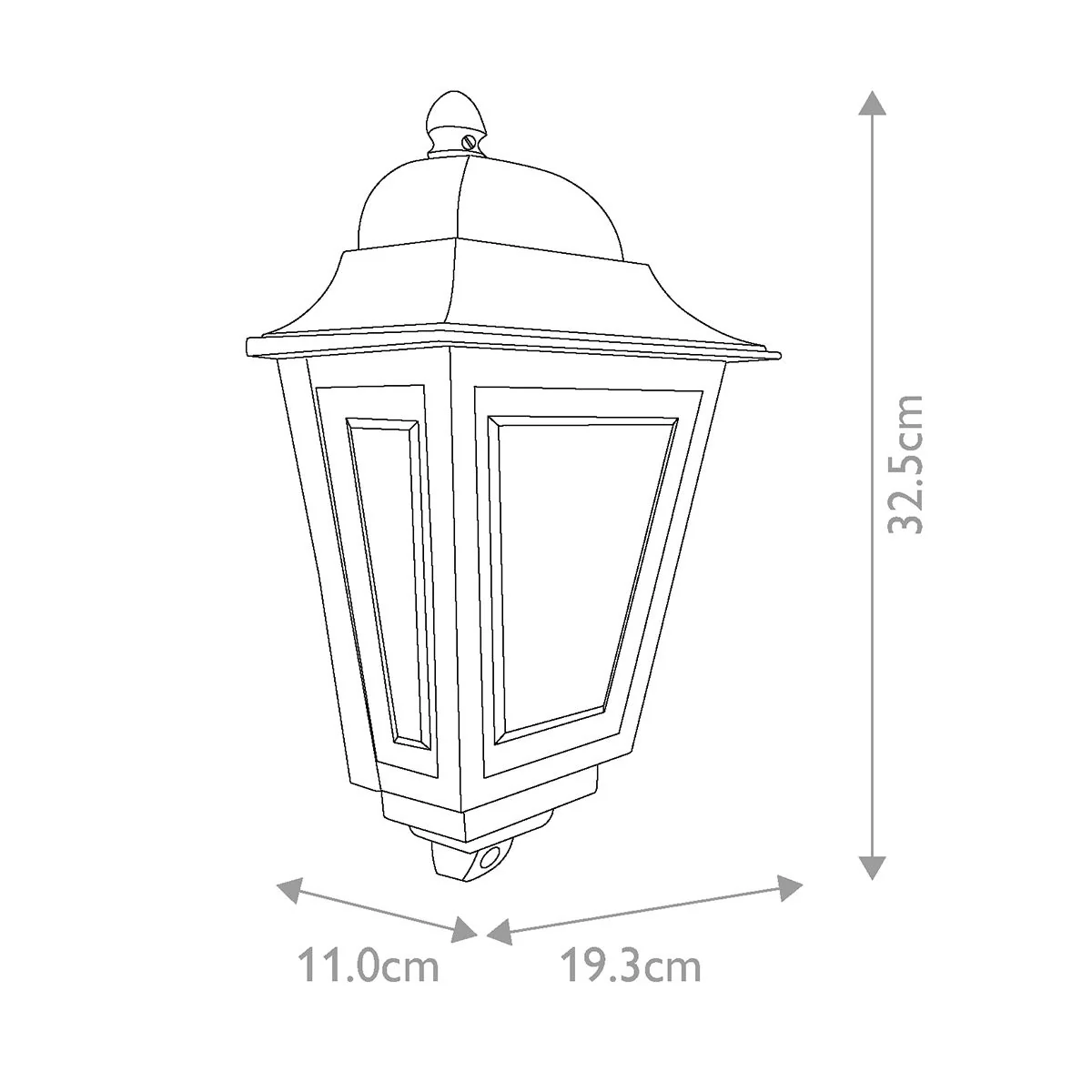 Deco Lane 1lt Half Wall Lantern - Various Finish E27 IP44 - Image 17