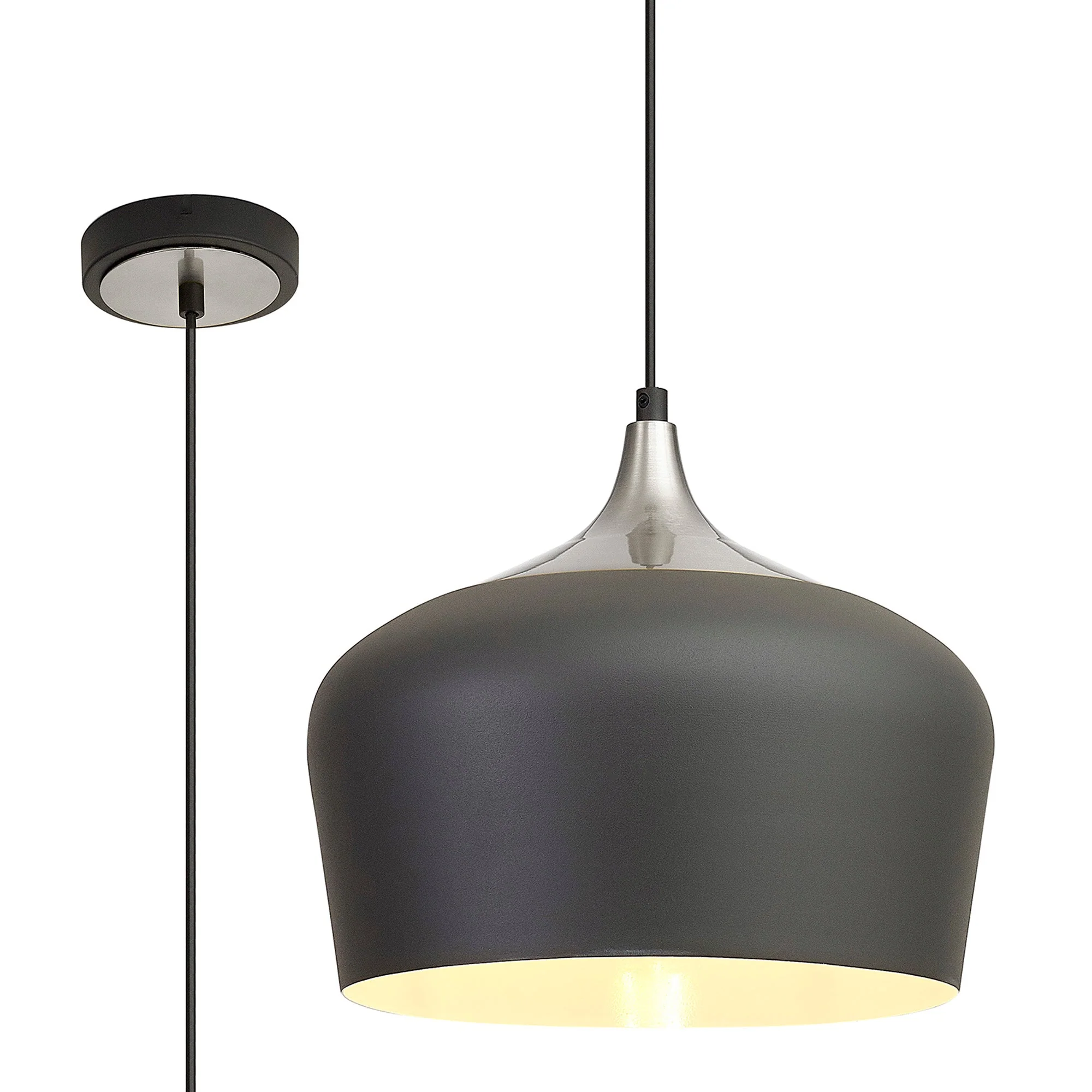 Delaney 1Lt E27 Pendant - Various Size & Finish - Image 2