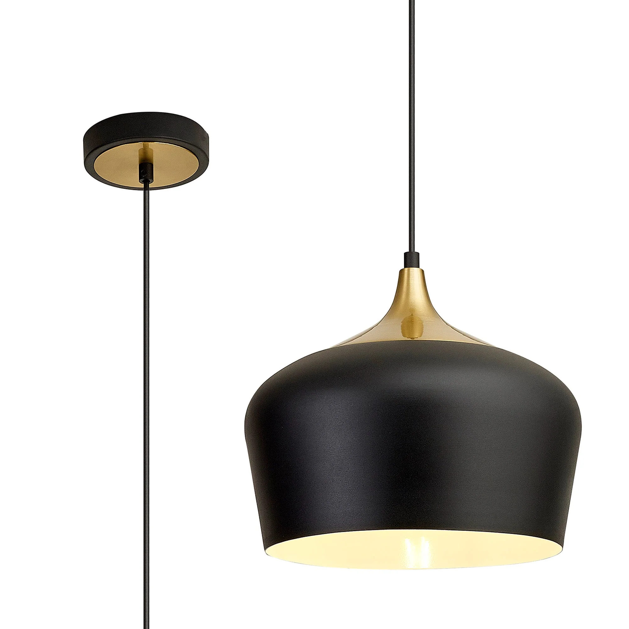 Delaney 1Lt E27 Pendant - Various Size & Finish - Image 3