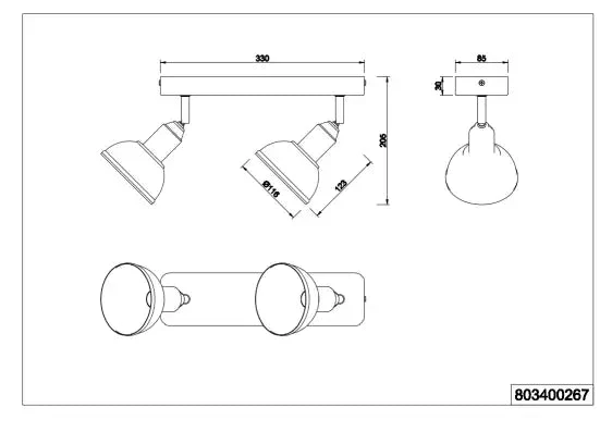Delhi 2/3Lt Bar Spotlight - Nickel - Image 7