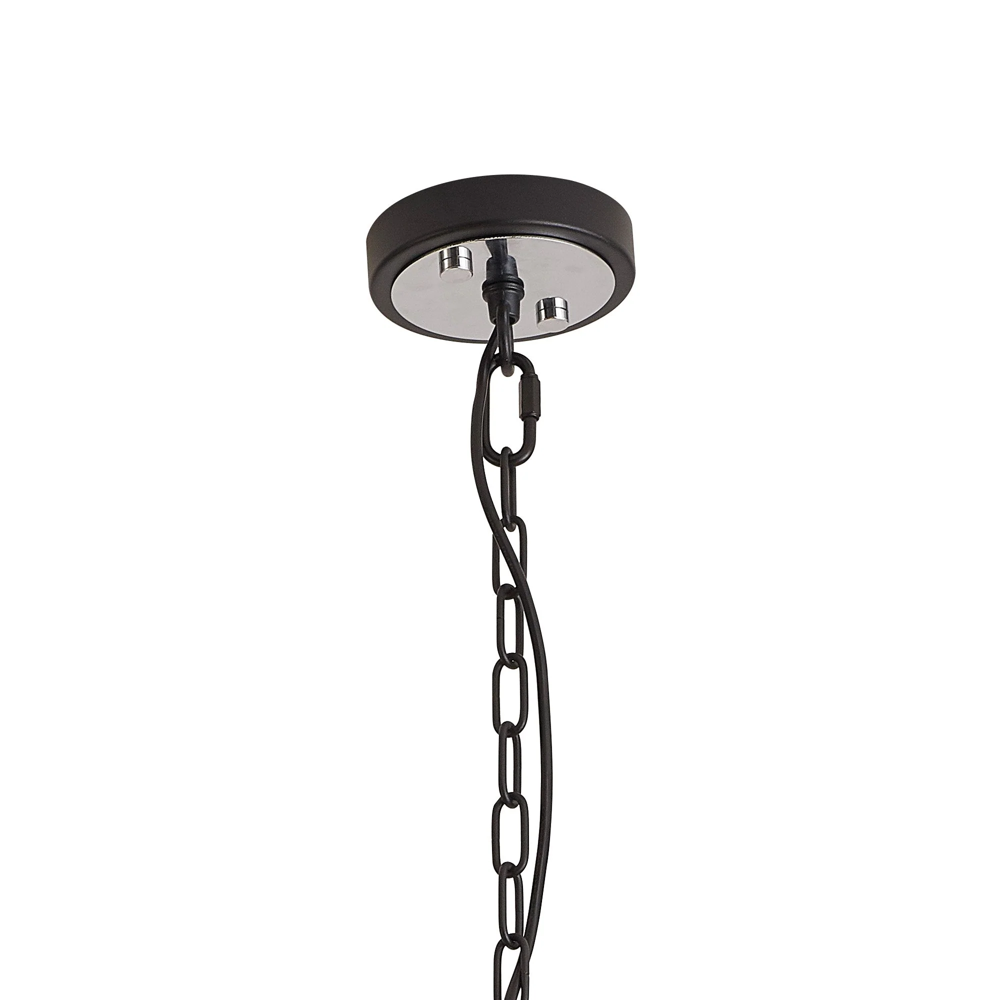 Delhi Centre Ceiling Light, 4 Light - Matt Black & Chrome & Clear Glass - Image 3
