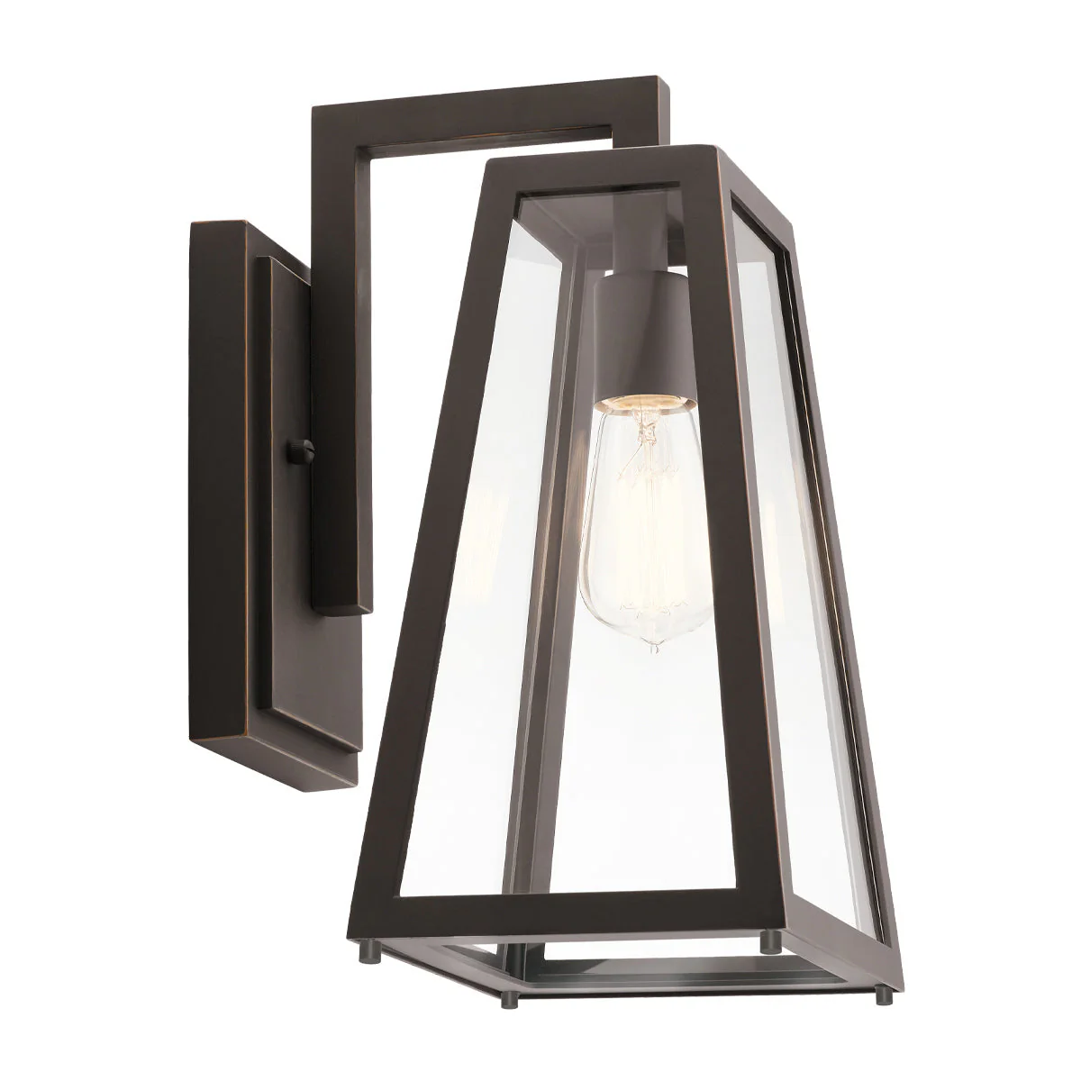 Delison Small/Medium Wall Lantern - Rubbed Bronze Finish - Image 5