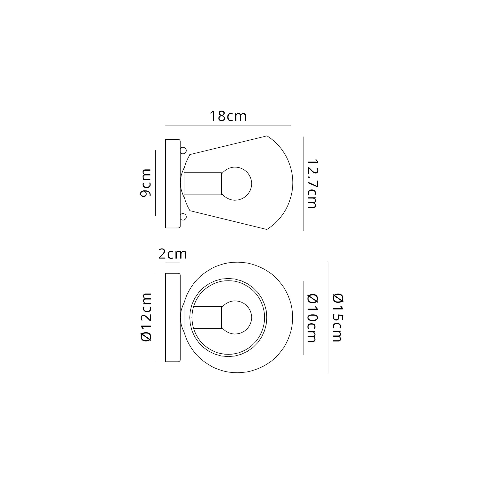 Delmar 1Lt Wall Light - Various Colours - Image 3