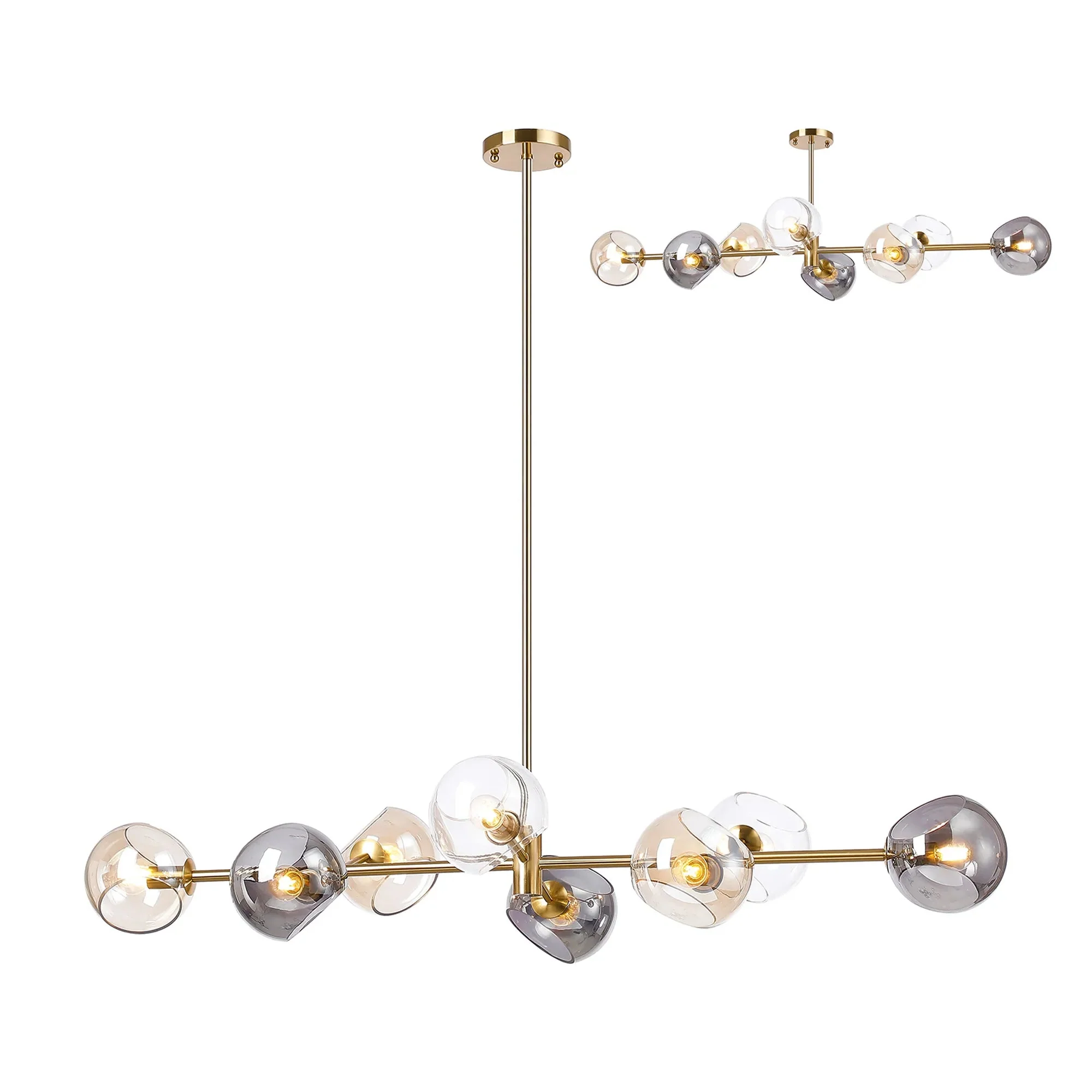 Delmar 8Lt Adjustable Linear Pendant - Various Colours - Image 5