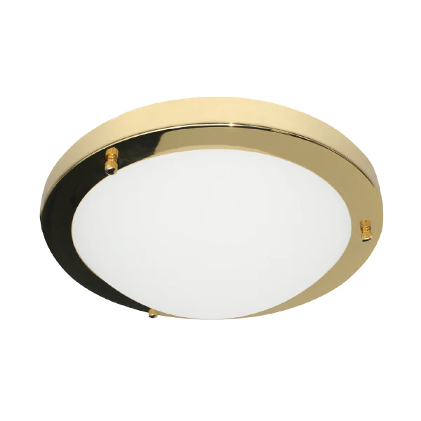 Delphi 12w/18W LED Flush Ceiling Light IP44 - Satin Nickel/Satin Black/Chrome/Brass - Image 5