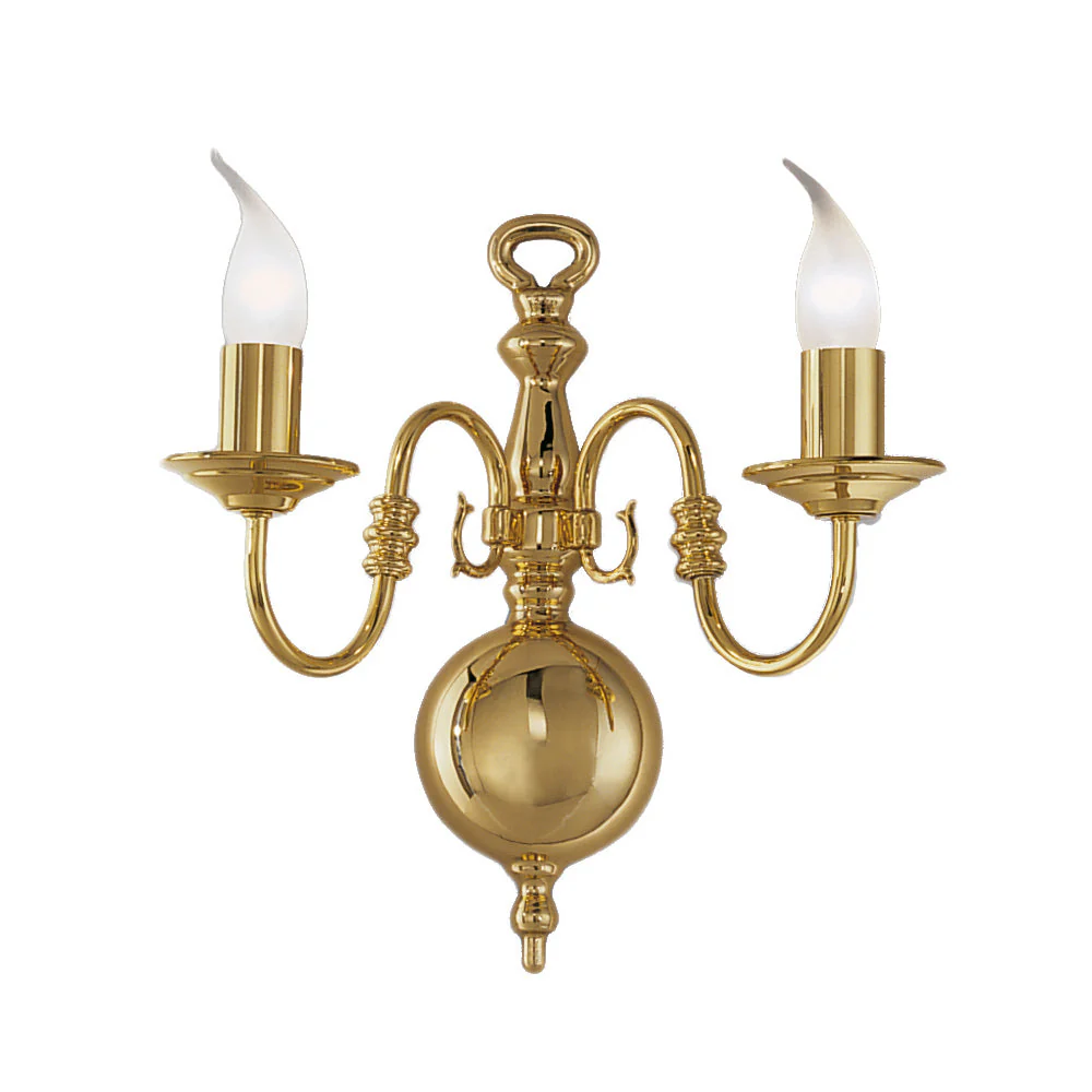Delphine 1/2Lt Wall Bracket - Polished Brass Finish - Image 3