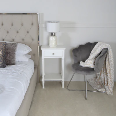 Delta Taupe/White Finish  End Table - Image 3