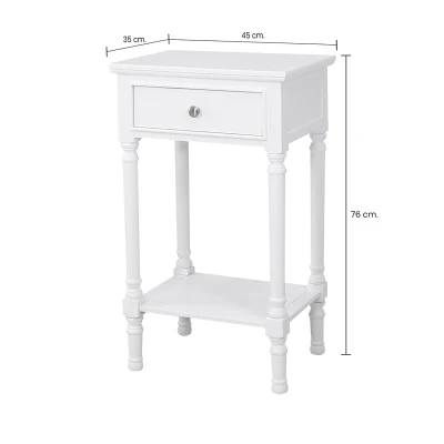 Delta Taupe/White Finish  End Table - Image 5