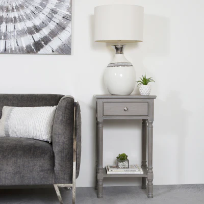 Delta Taupe/White Finish  End Table - Image 7