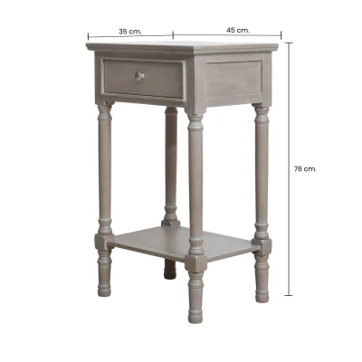 Delta Taupe/White Finish  End Table - Image 8