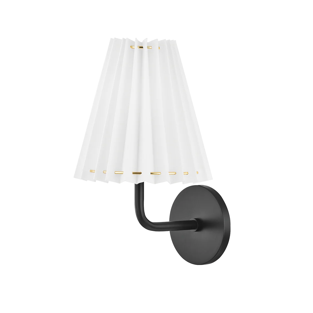 Demi 1Lt Short Wall Sconce -  Aged Brass/Black - Image 2