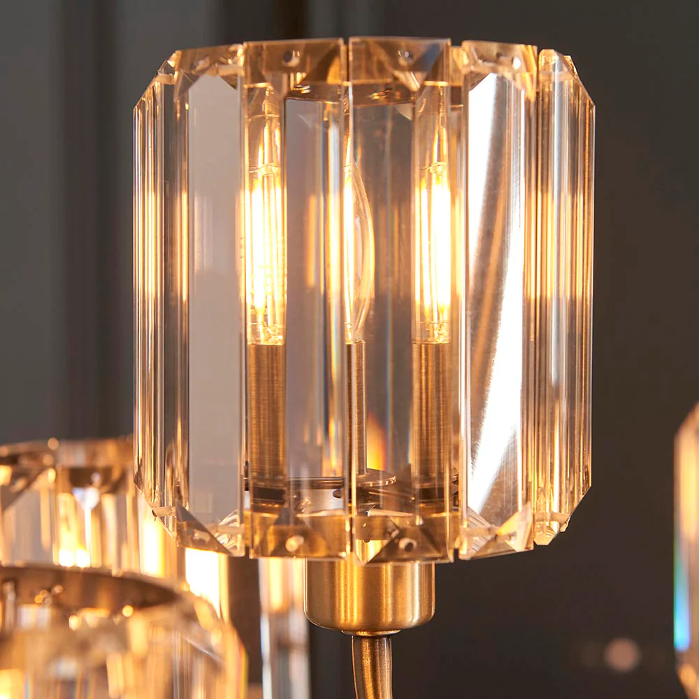 Dennie 9lt Tiered Chandelier - Antique Brass - Image 5