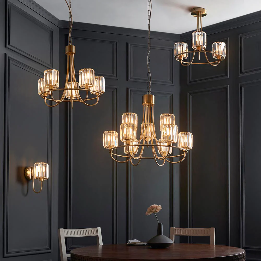 Dennie 9lt Tiered Chandelier - Antique Brass - Image 6
