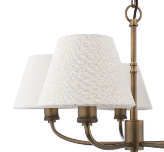 Denston 5 Light Multi Arm Pendant Antique Bronze With Shade - Image 5