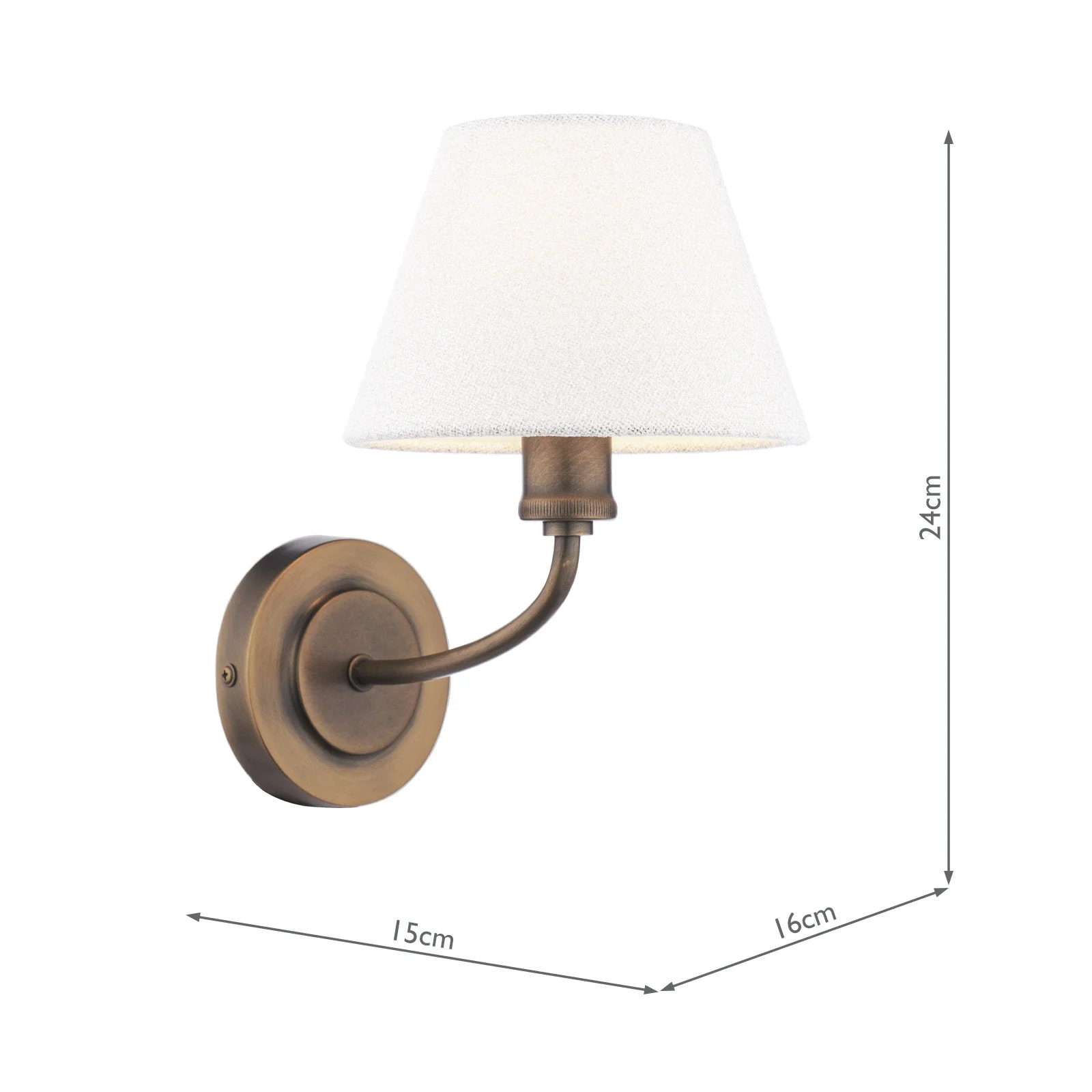 Denston Wall Light Antique Bronze With Shade - Image 3