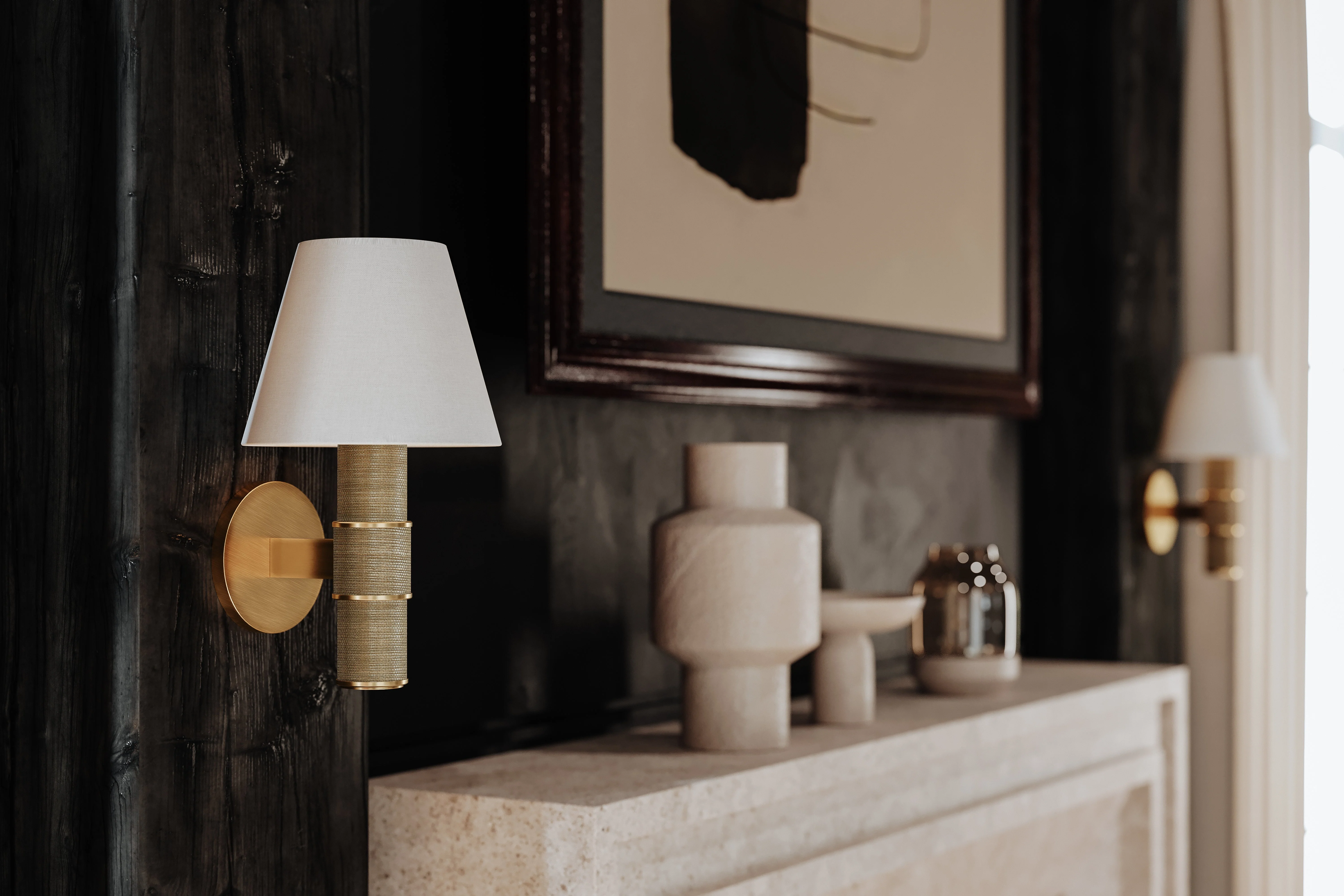 Denton 1Lt Wall Sconce - Patina Brass - Image 2