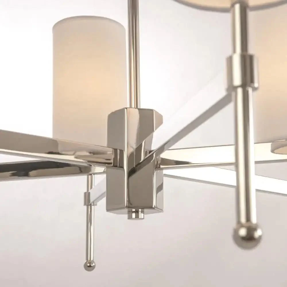 Denver Centre Ceiling Light 6Lt - Nickel/Gold Finish - Image 3