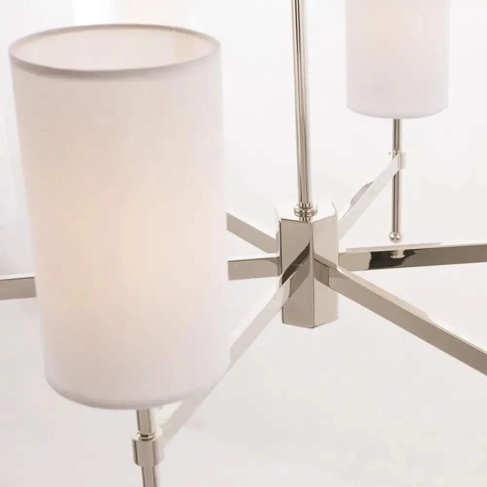 Denver Centre Ceiling Light 6Lt - Nickel/Gold Finish - Image 4