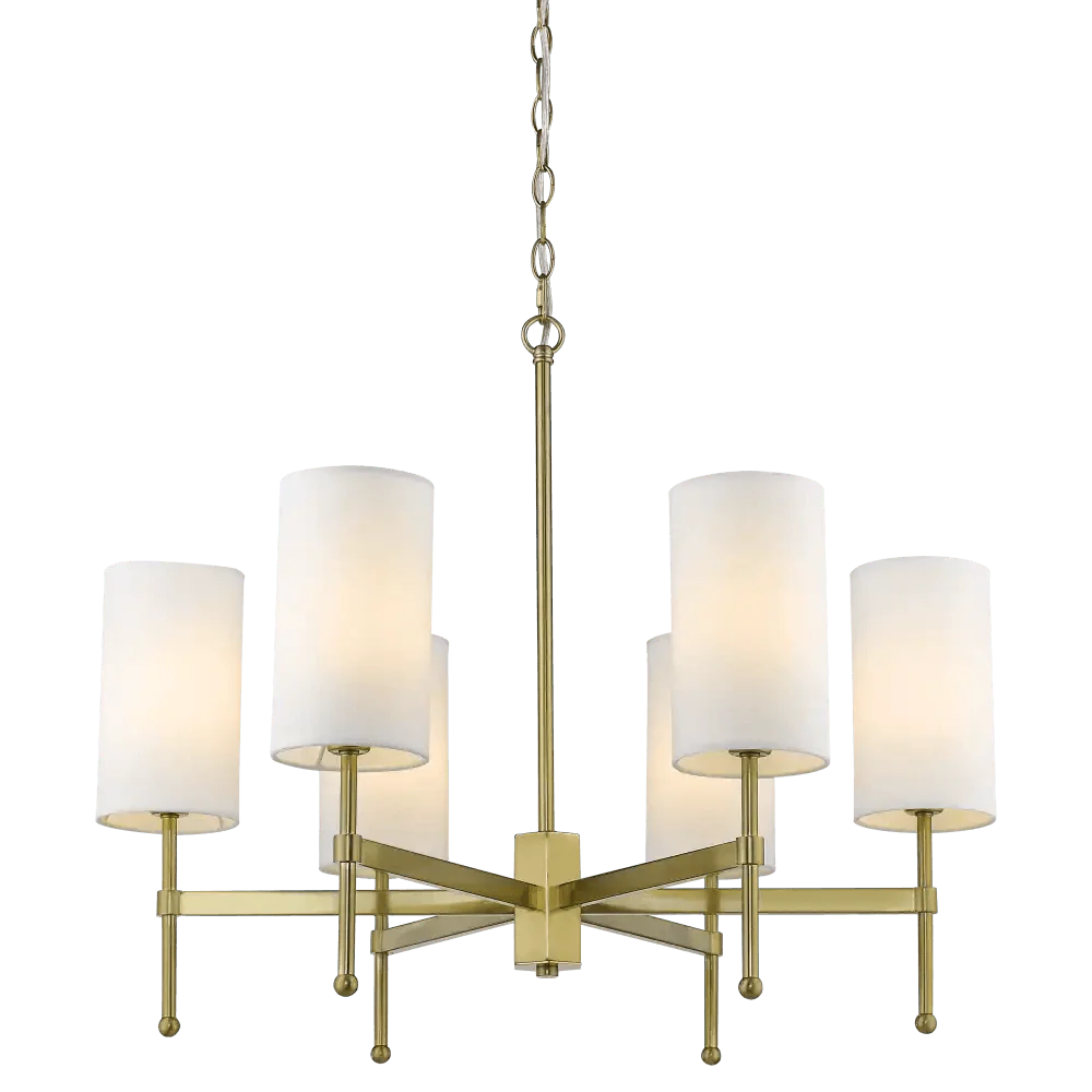 Denver Centre Ceiling Light 6Lt - Nickel/Gold Finish - Image 7