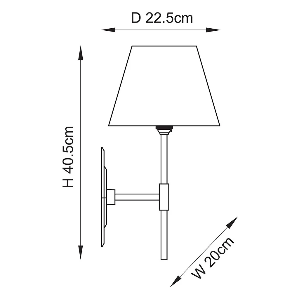 Dermot Tall 20cm Wall Light- Various Finishes - Image 25