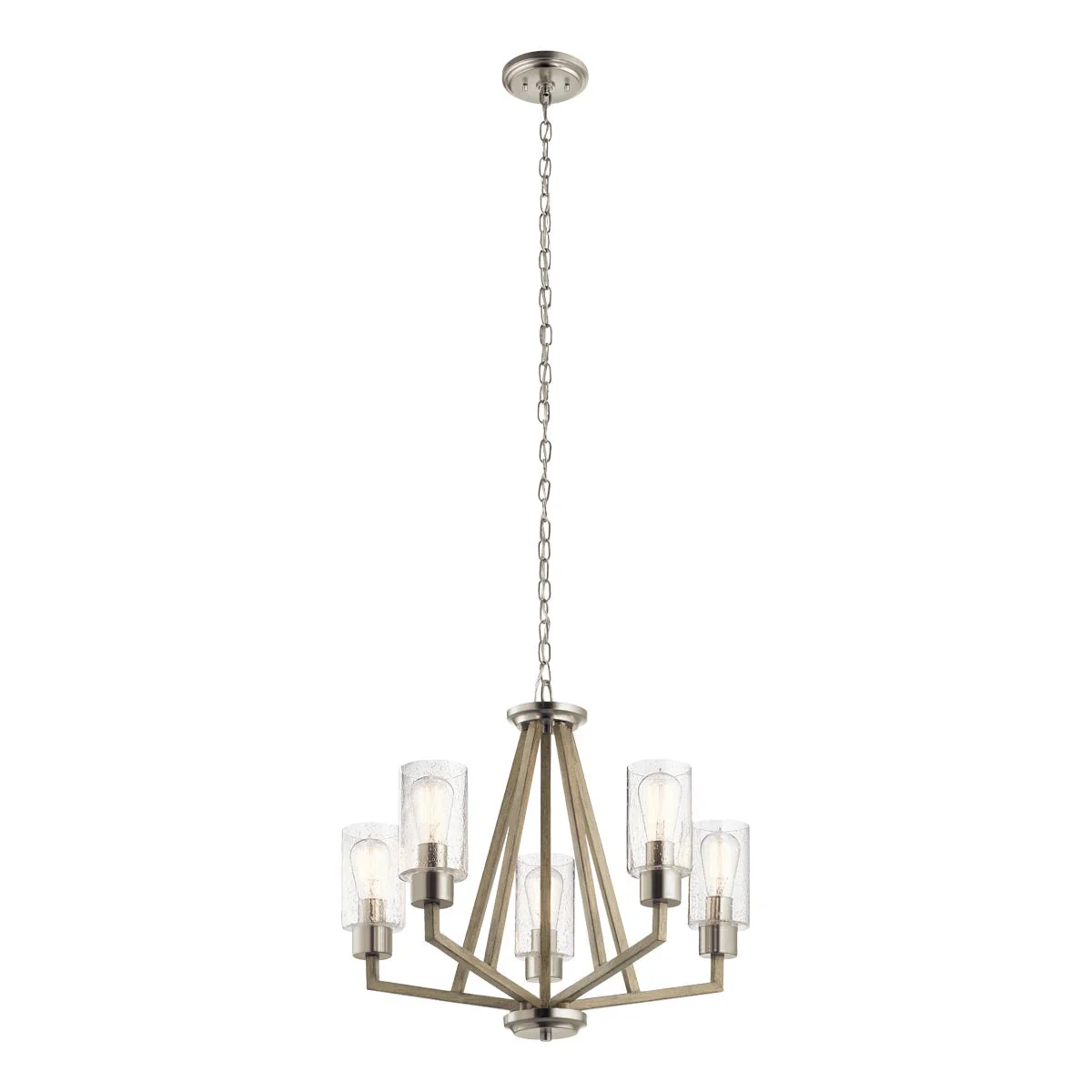 Deryn 3/5Lt Chandelier - Natural Brass/Grey - Image 3