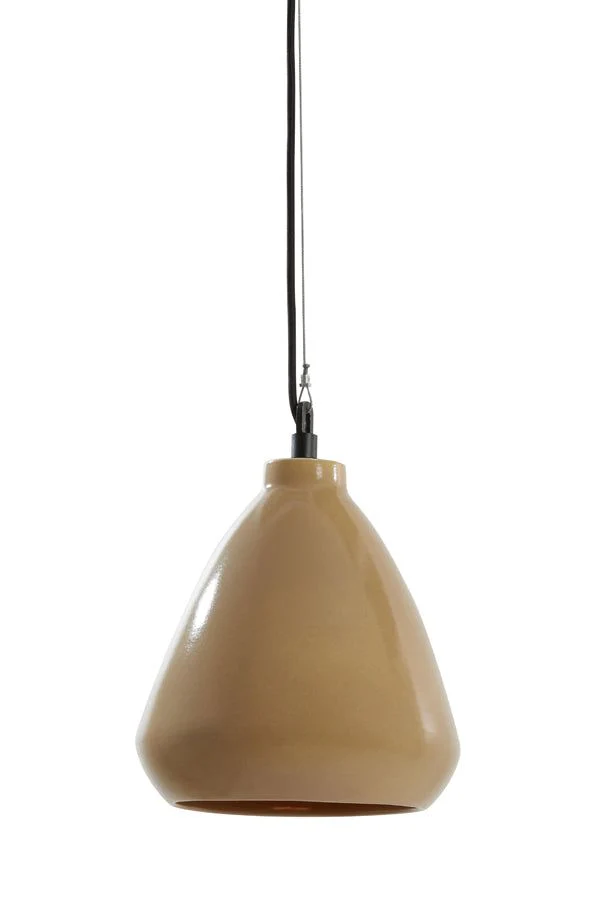 Desi Medium/Large Hanging Lamp - Matt Bronze/Golden Sand Finish