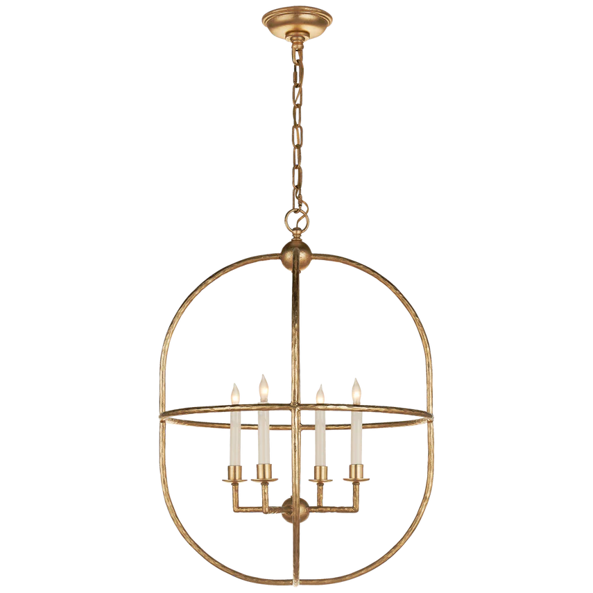 Desmond Open Oval Lantern - Aged Iron/Gild - Image 2