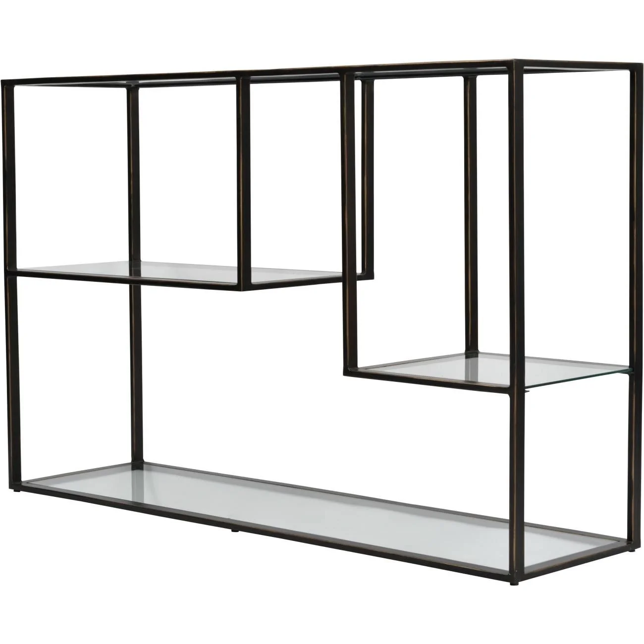 Deveraux Gilded Bronze Metal and Glass Console Table - Image 3
