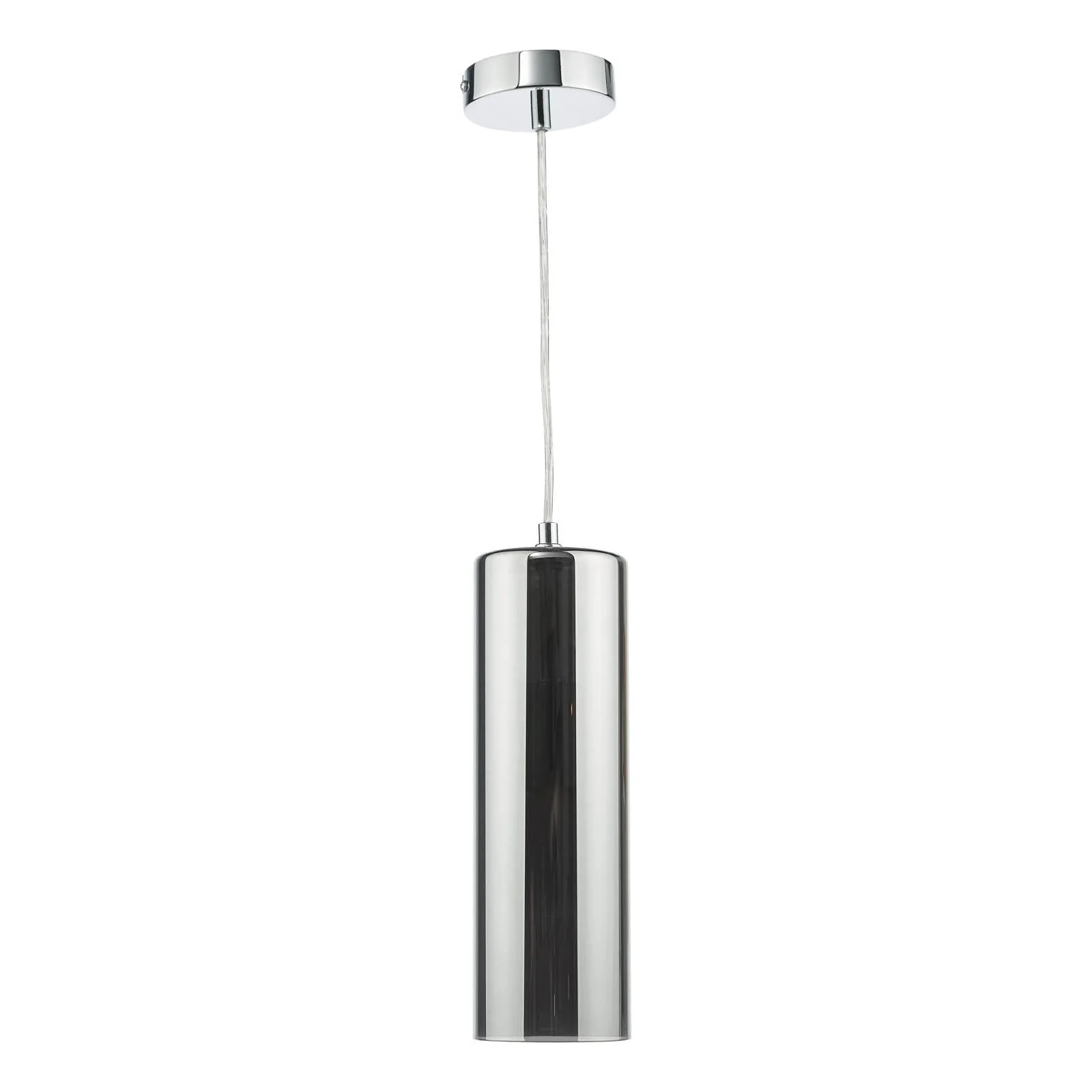 Diaz Pendant Smoked Glass and Polished Chrome