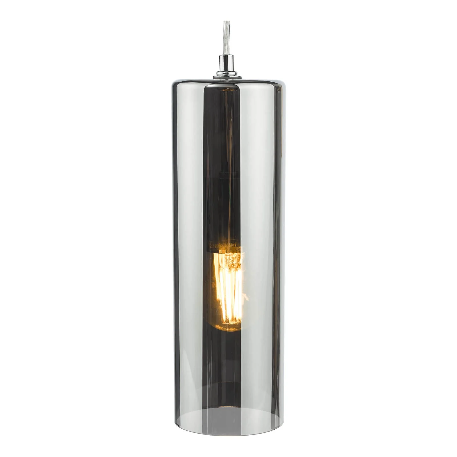 Diaz Pendant Smoked Glass and Polished Chrome - Image 3