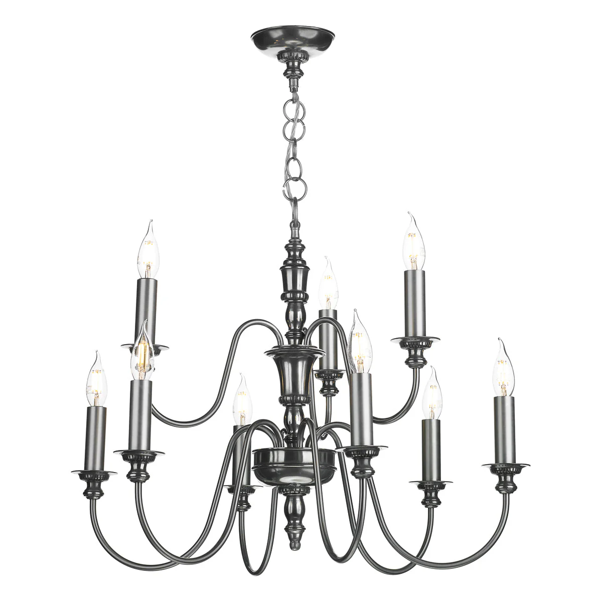 Dickens 9/21Lt Ceiling Light In Bronze/Pewter - Image 4