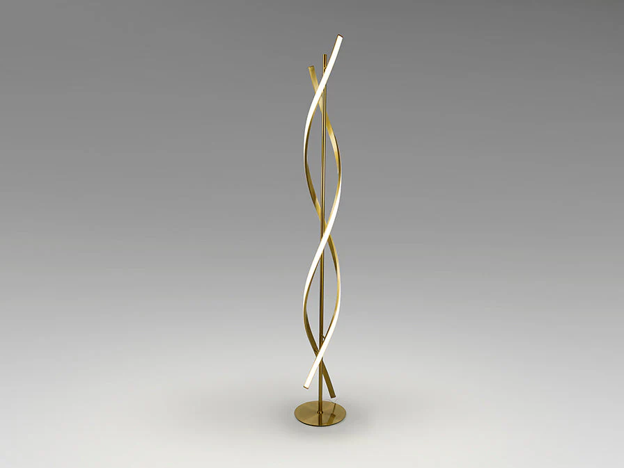 Dido LED Floor Lamp- Golden Finish - Image 2