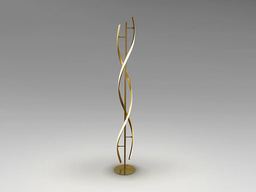 Dido LED Floor Lamp- Golden Finish - Image 4