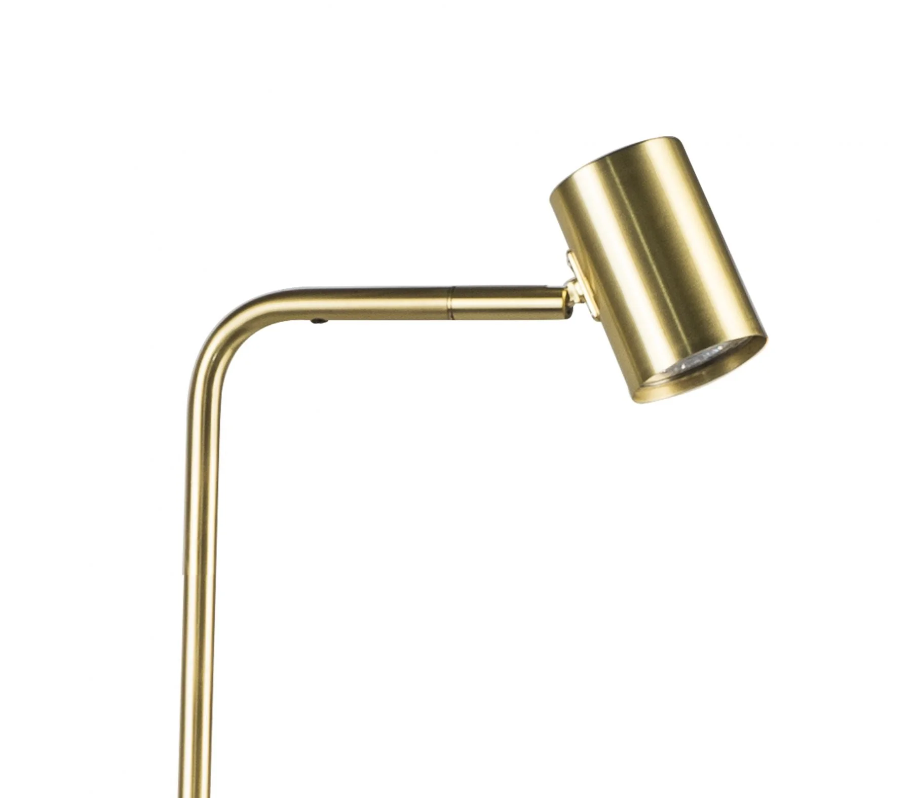 Diego 1Lt Floor Task/Reading Lamp - Satin Brass & Chrome - Image 3