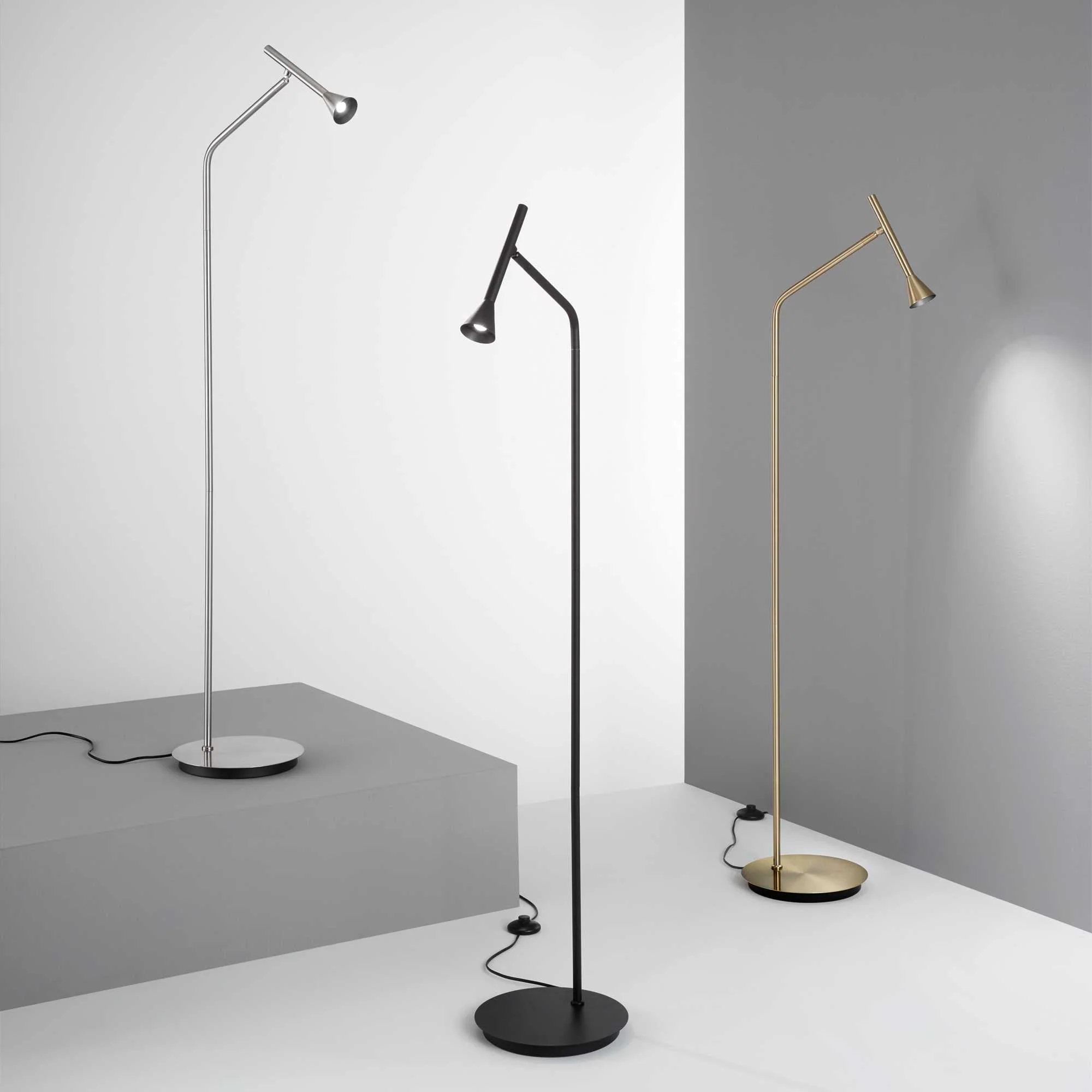 Diesis Floor Lamp - Black/Nickel/Brass Finish - Image 5