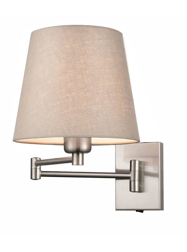 Dillon Reading Swing Arm Switched Wall Bracket E27 
Satin Nickel/Bronze Various Shades - Image 3