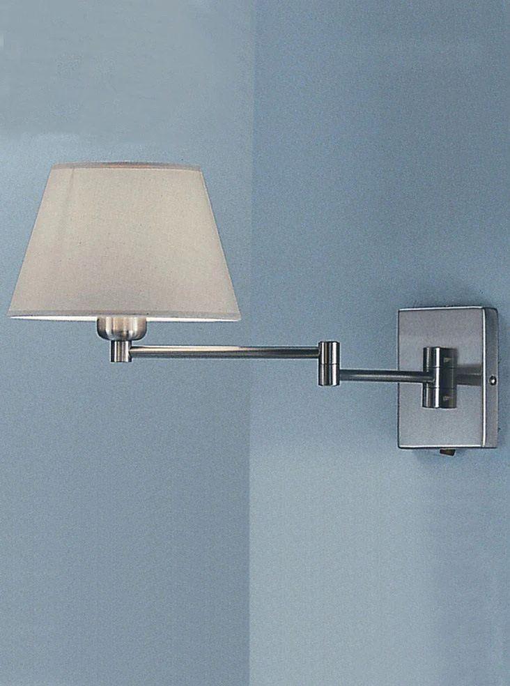 Dillon Reading Swing Arm Switched Wall Bracket E27 
Satin Nickel/Bronze Various Shades - Image 5