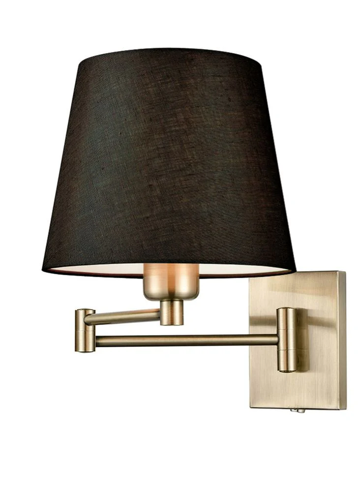 Dillon Reading Swing Arm Switched Wall Bracket E27 
Satin Nickel/Bronze Various Shades - Image 6