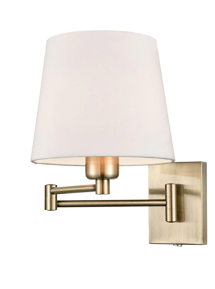 Dillon Reading Swing Arm Switched Wall Bracket E27 
Satin Nickel/Bronze Various Shades - Image 7