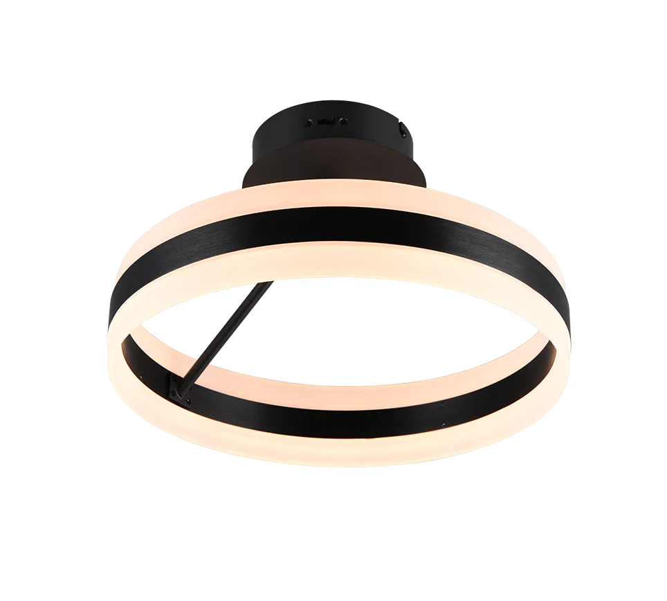 Dios LED Flush Ceiling Light- Black/ Nickel - Image 2