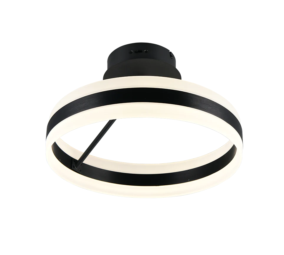 Dios LED Flush Ceiling Light- Black/ Nickel - Image 8